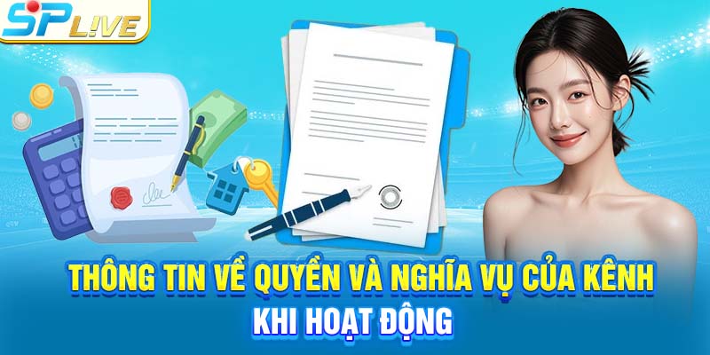 Thông tin về quyền và nghĩa vụ của kênh khi hoạt động