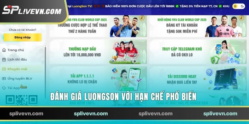 Đánh giá Luongson với hạn chế phổ biến