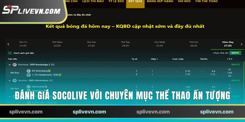 Đánh giá Socolive với chuyên mục thể thao ấn tượng
