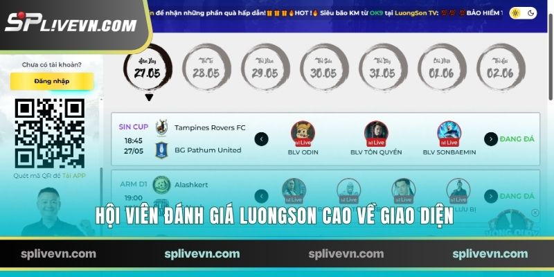 Hội viên đánh giá Luongson cao về giao diện